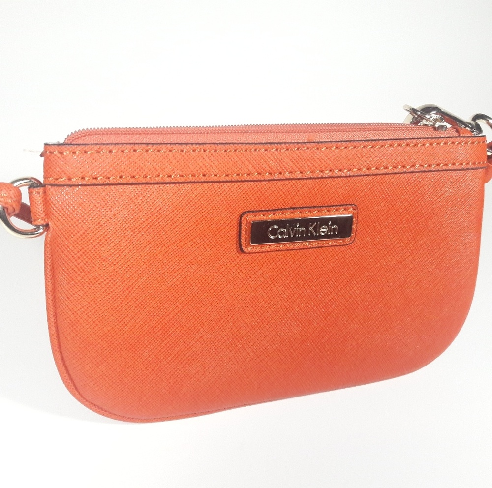 Calvin Klein Saffiano Wristlet